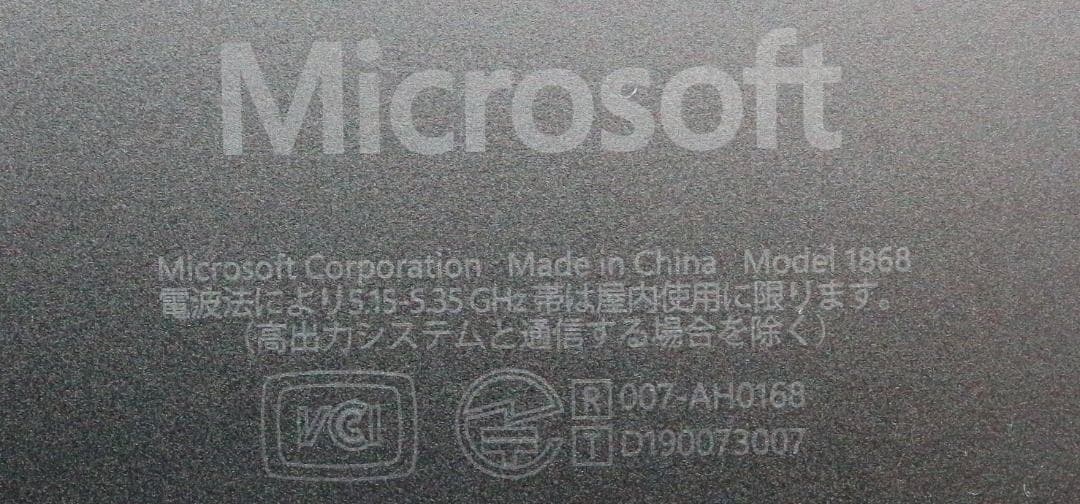 概ね綺麗Surface Laptop3 i5・256GB 黒 オフィス 電池良好