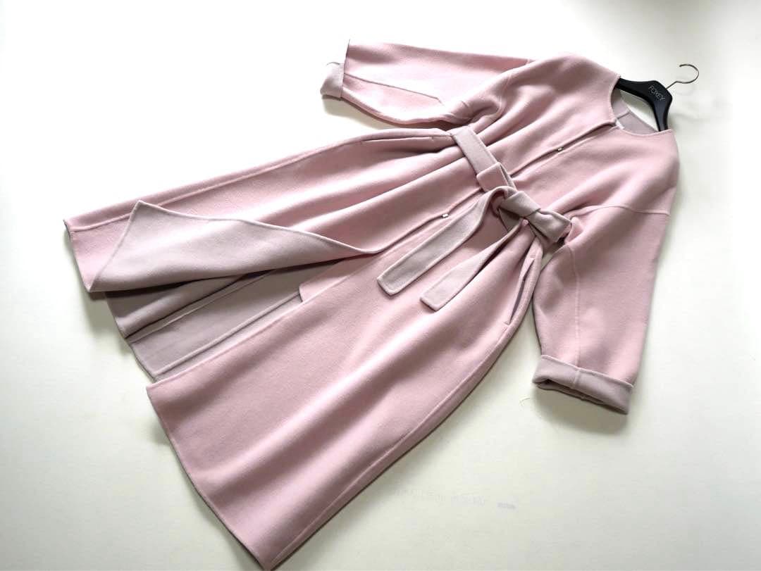 FRAY I.D カシミヤ混BALLIリバーコート ピンク系