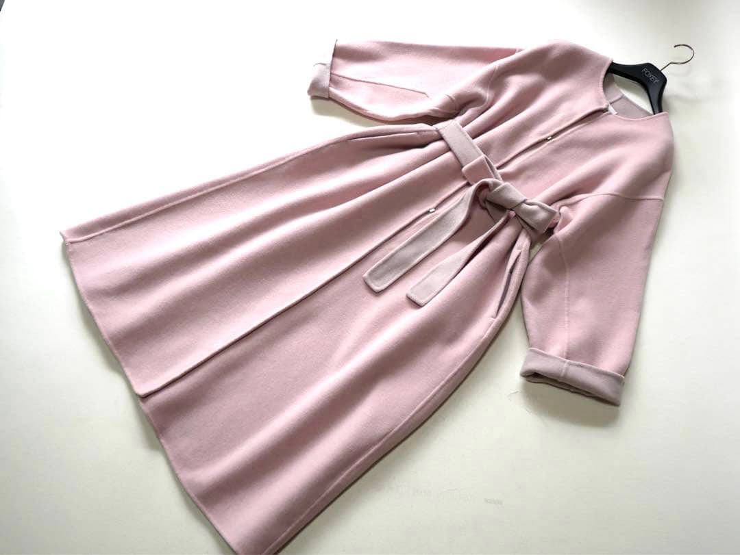 FRAY I.D カシミヤ混BALLIリバーコート ピンク系