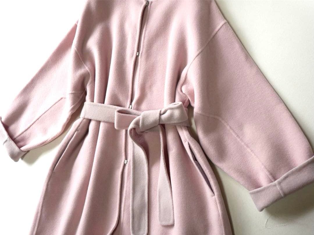 FRAY I.D カシミヤ混BALLIリバーコート ピンク系