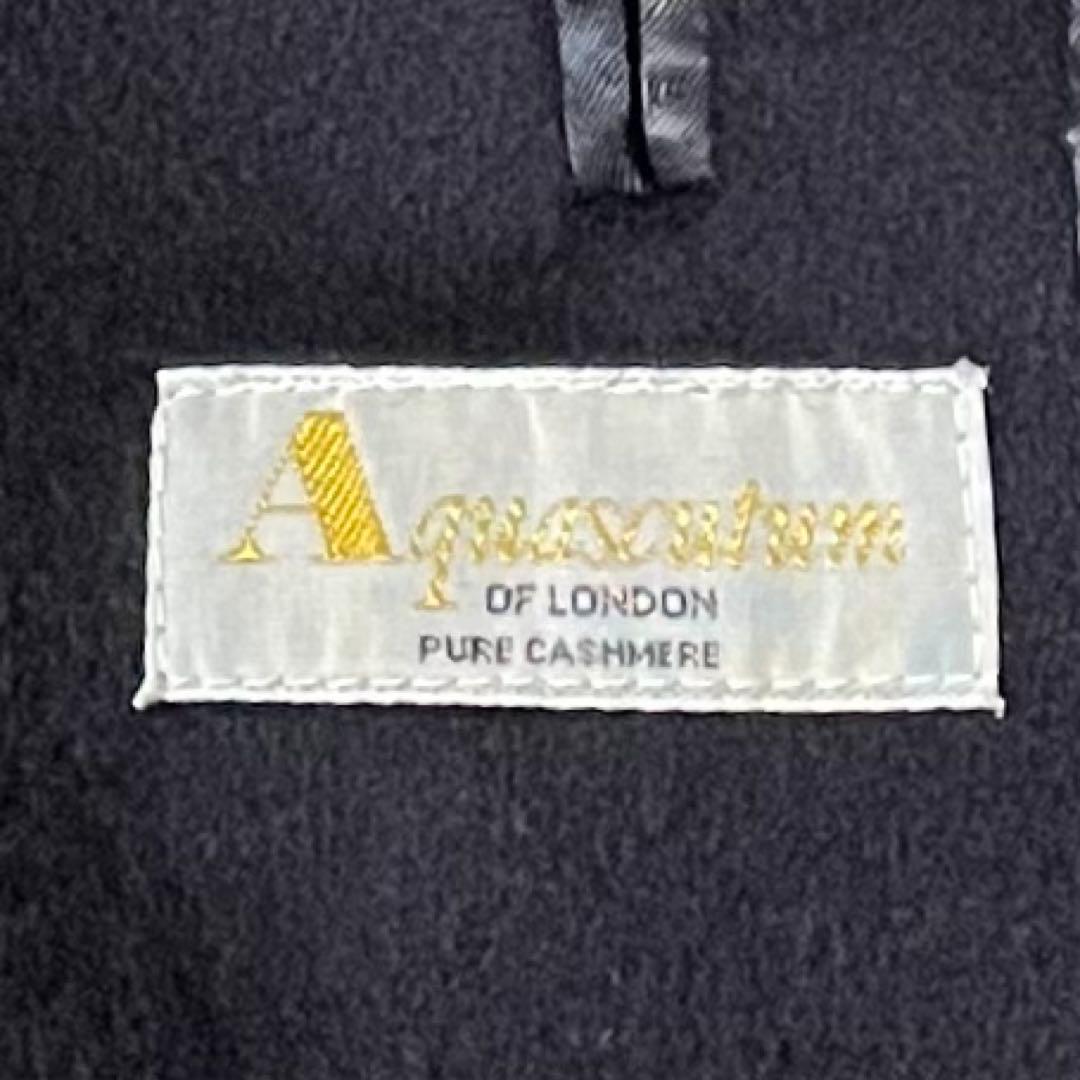 専用英国製 アクアスキュータム ピュアカシミヤ100% ステンカラー 36