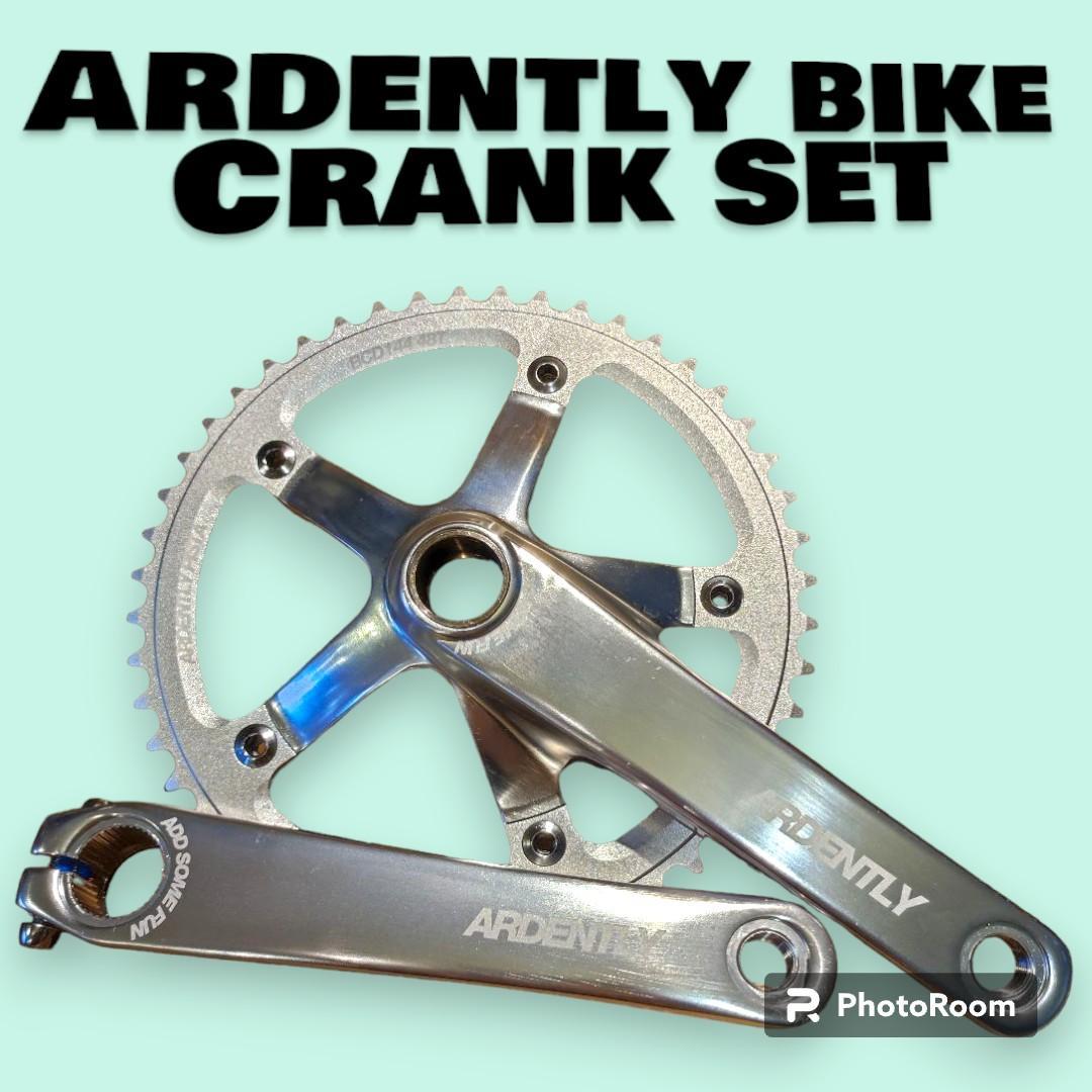 ardently bike ピスト用クランク シルバー 165㎜ 144PCD - メルカリ