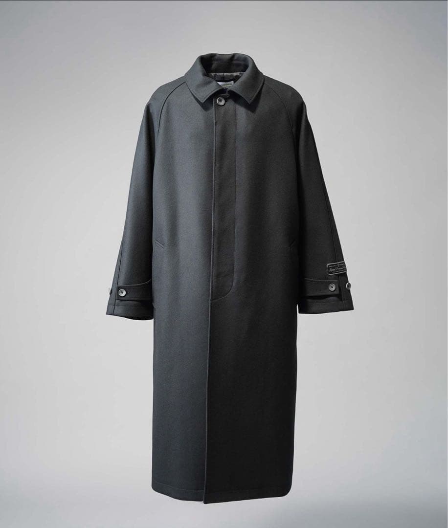 メゾンスペシャル Super140s メルトンバルマカンコート 黒 2 - メルカリ