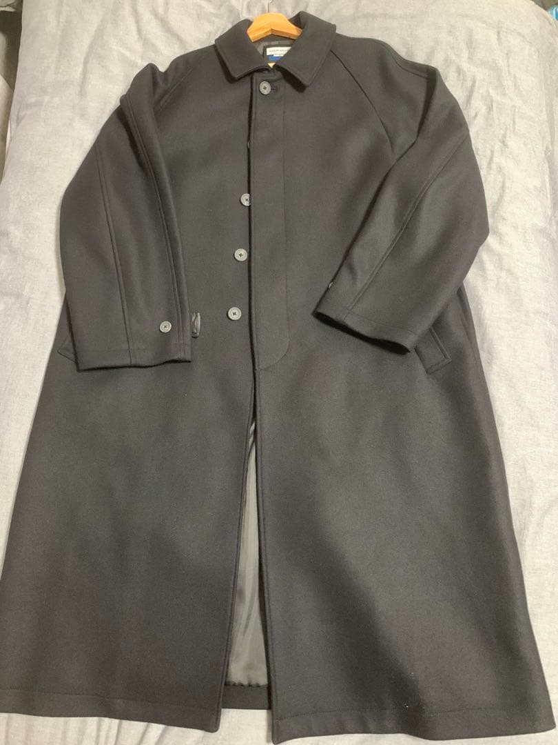 メゾンスペシャル Super140s メルトンバルマカンコート 黒 2 - メルカリ