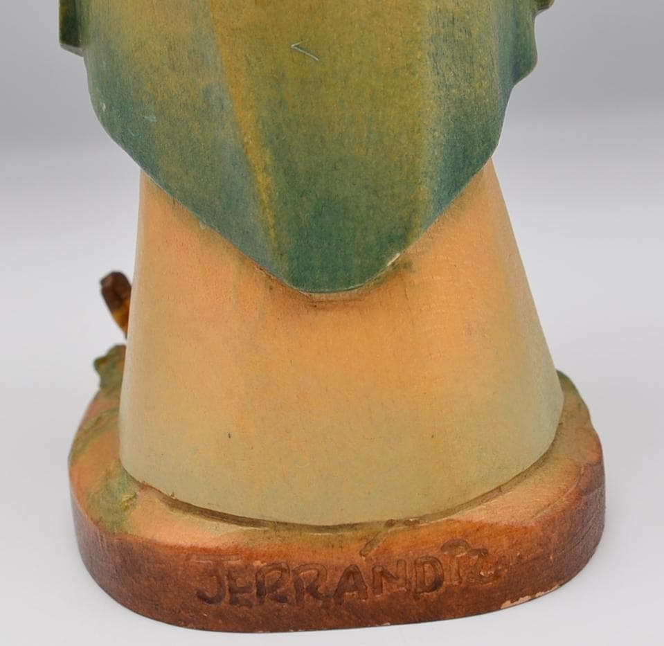 動物と話す　アンリ　ANRI　サラケイ　木彫り人形　15ｃｍ　ご成約済み