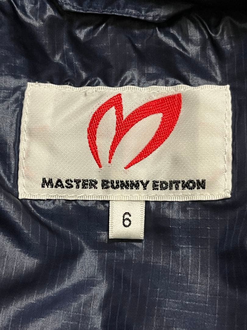 マスターバニーエディション　ナイロンダウンベスト/6　赤　ロゴ刺繍　ダウン80%