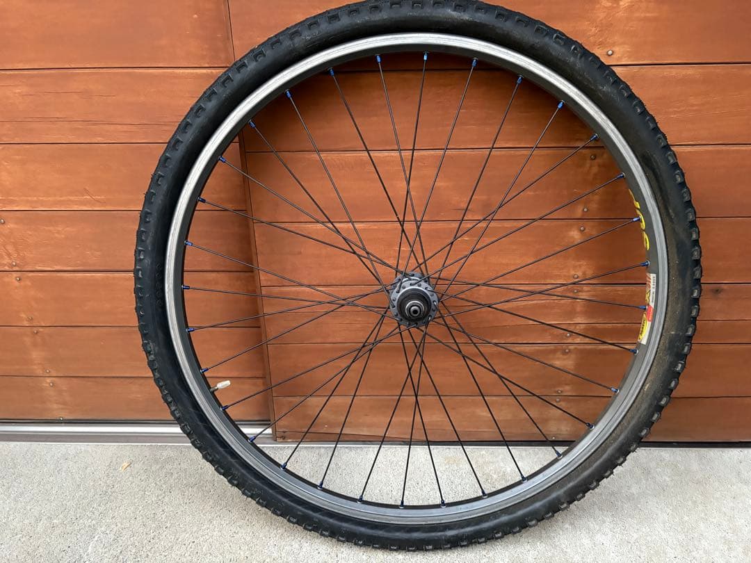 26 インチホイール 後輪のみ LX 9速ハブ　Mavicリム ビンテージMTB