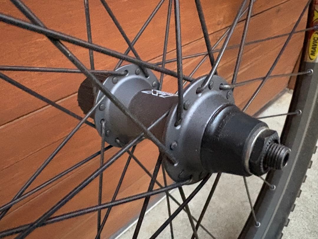 26 インチホイール 後輪のみ LX 9速ハブ　Mavicリム ビンテージMTB