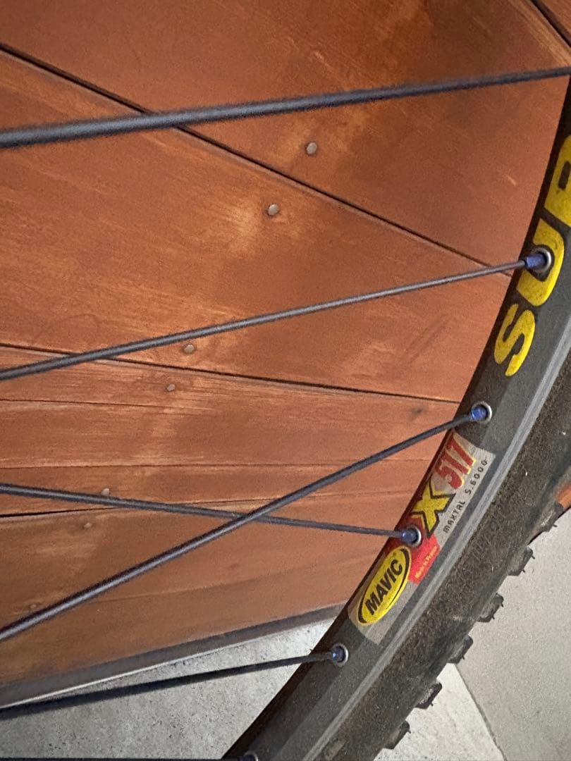 26 インチホイール 後輪のみ LX 9速ハブ　Mavicリム ビンテージMTB