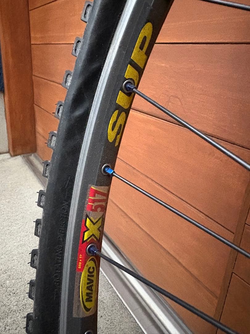 26 インチホイール 後輪のみ LX 9速ハブ　Mavicリム ビンテージMTB