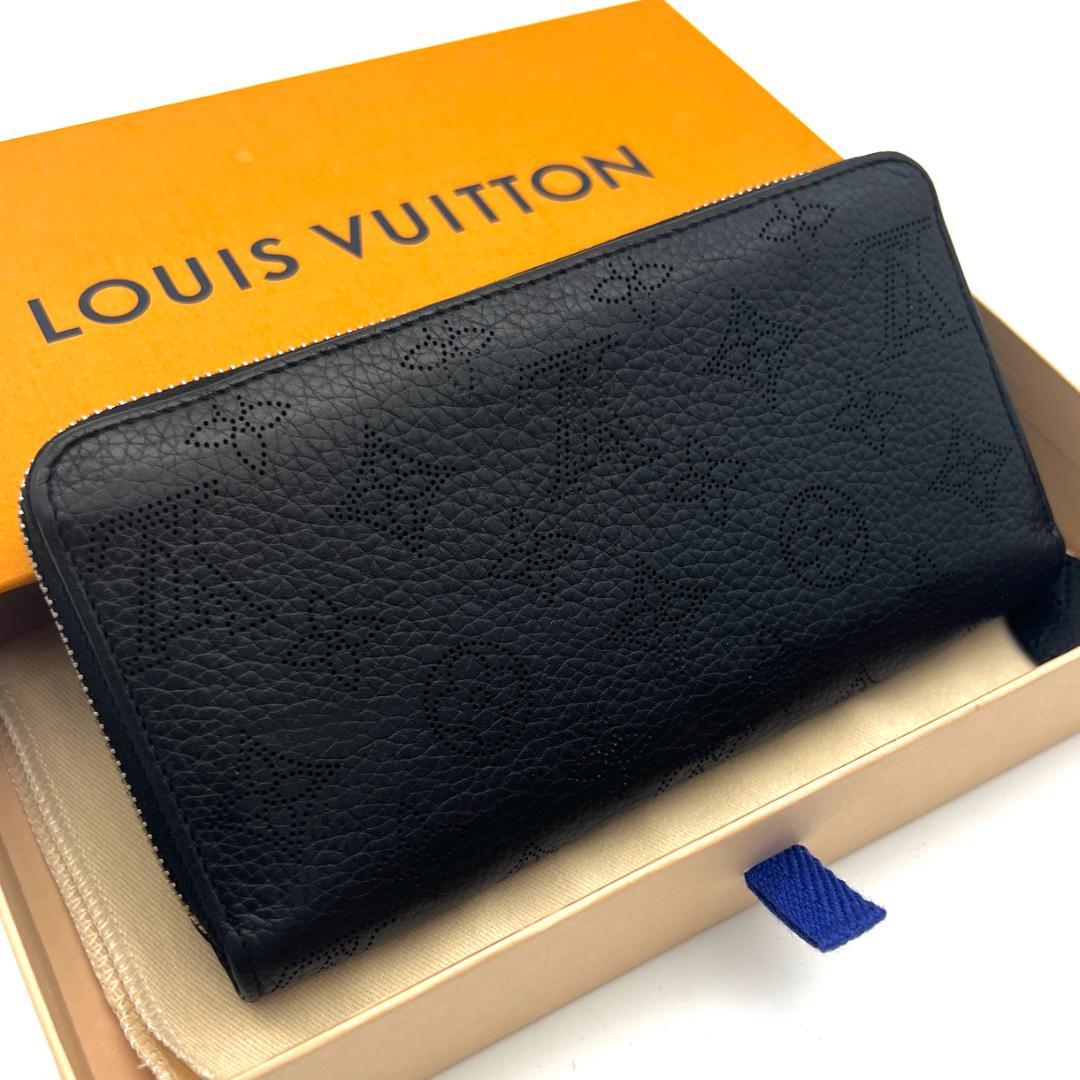 ルイヴィトン モノグラム マヒナ ジッピーウォレット ブラック A734