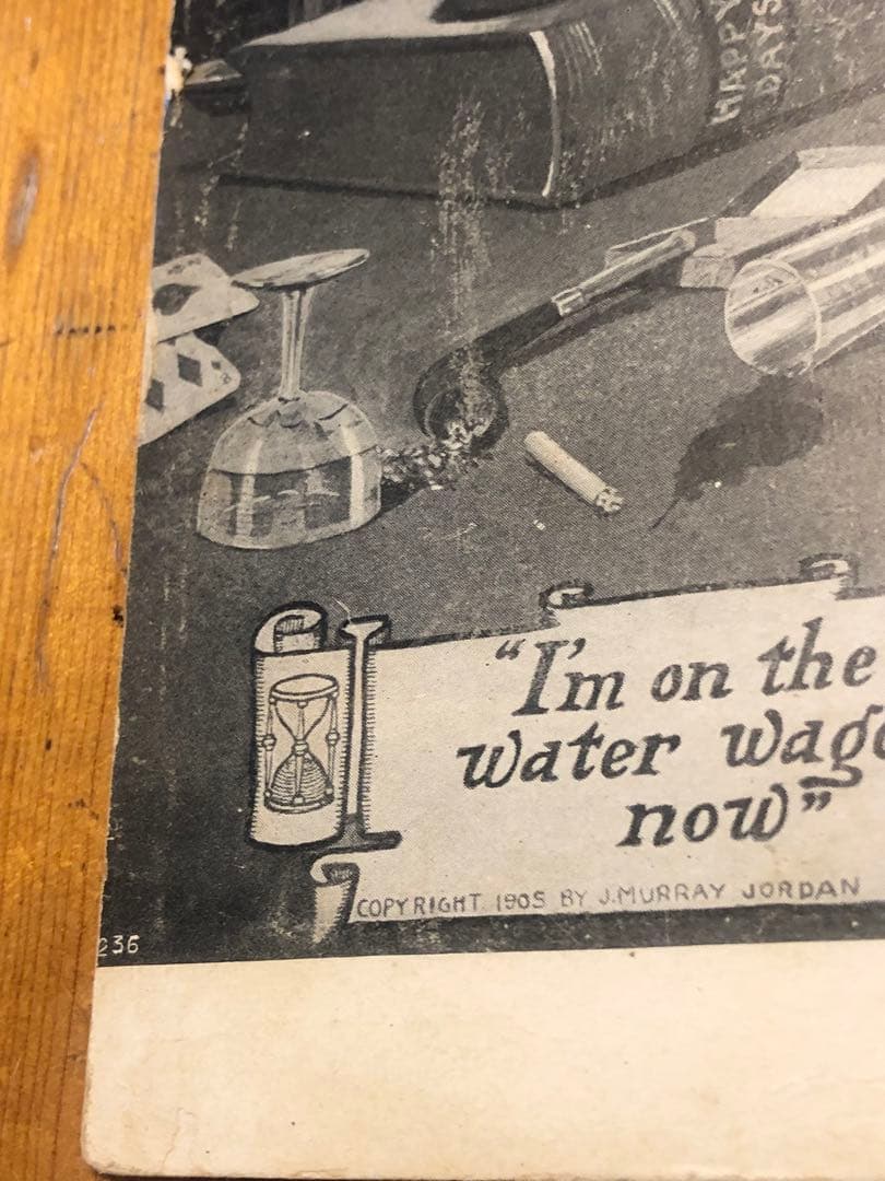 アンティーク　スカル　髑髏　骸骨　オンブックスカル　ビンテージ　ポストカード