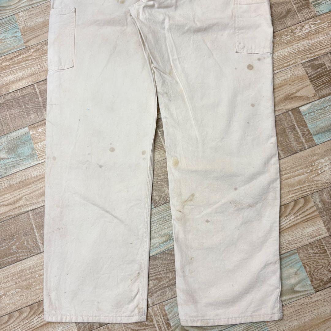 雰囲気抜群 USA製 carhartt ダブルニー ホワイト NAT W38