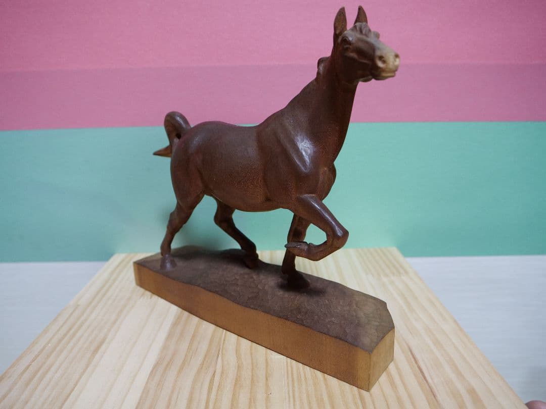 onmun　希少　馬　木彫り　工藤敬三作　昭和七年　置物　一点物　彫刻