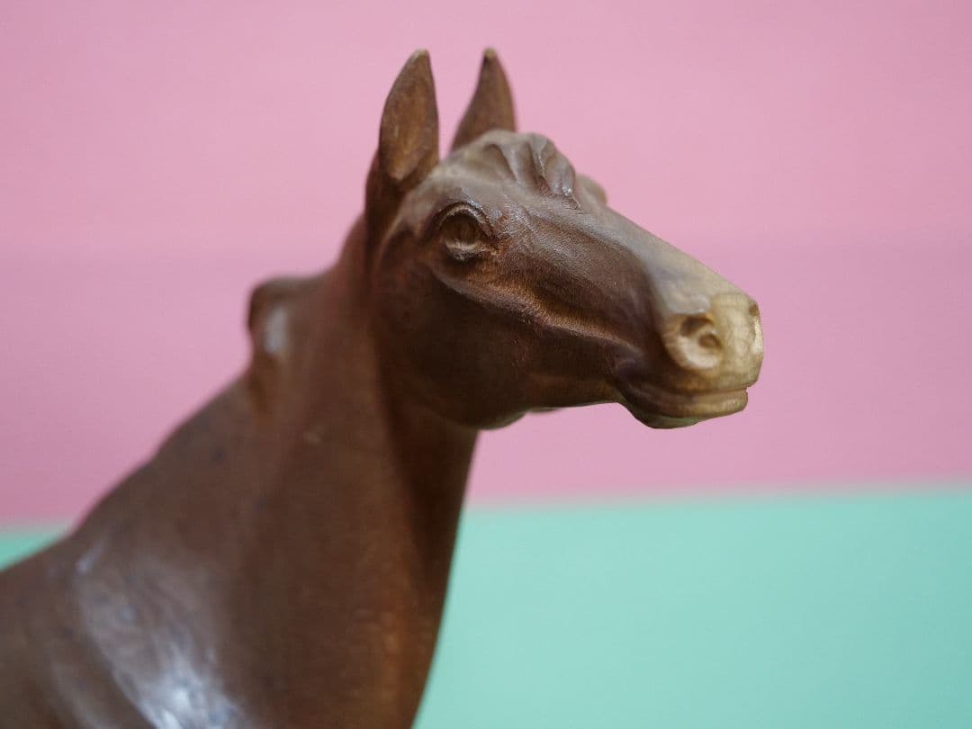 onmun　希少　馬　木彫り　工藤敬三作　昭和七年　置物　一点物　彫刻