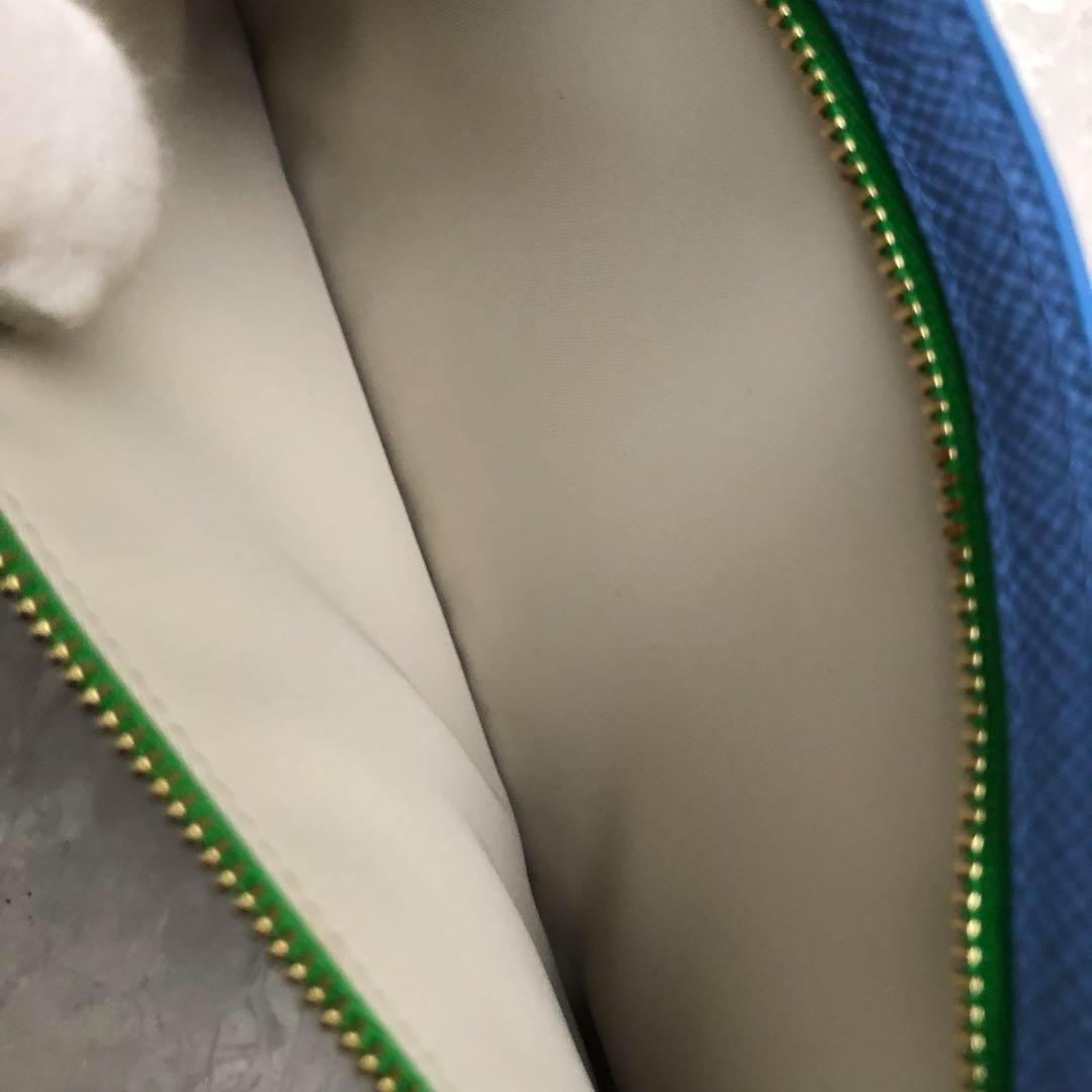 ★極美品★スマイソン カレンシー マルチジップケース ブルー レザー 箱付き