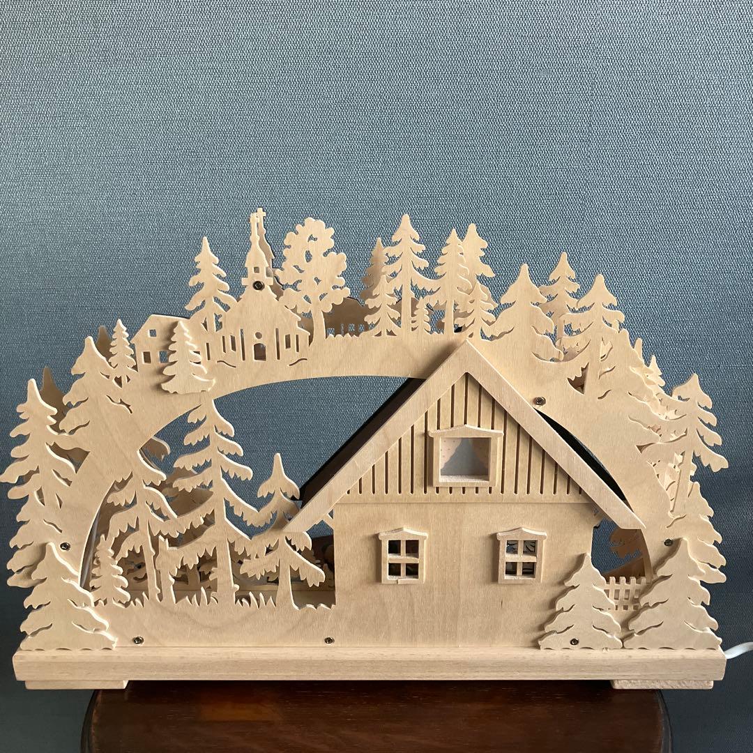 ドイツ エルツ地方 木のクリスマス飾り キャンドルアーチ シュヴィップ