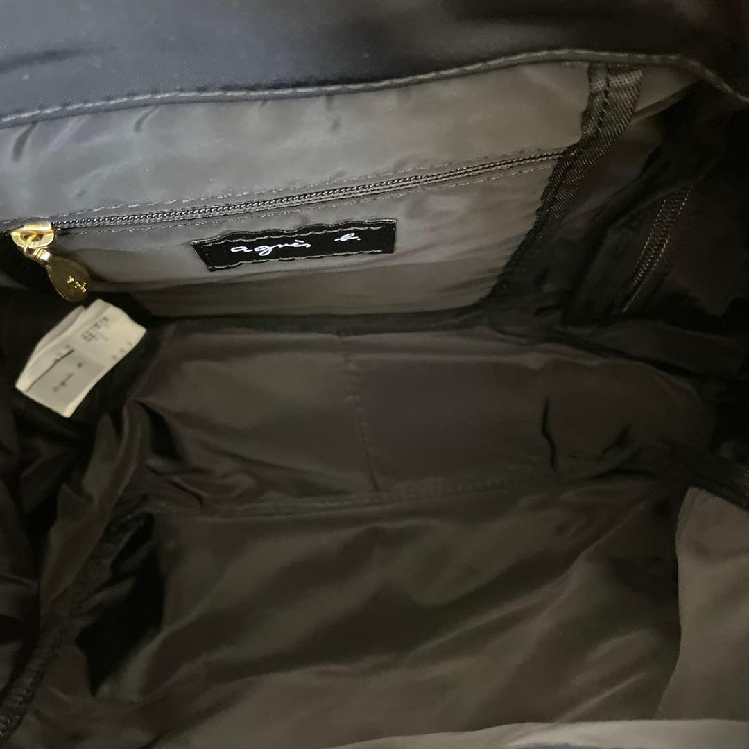 新品未使用アニエスbブラックナイロンリュック