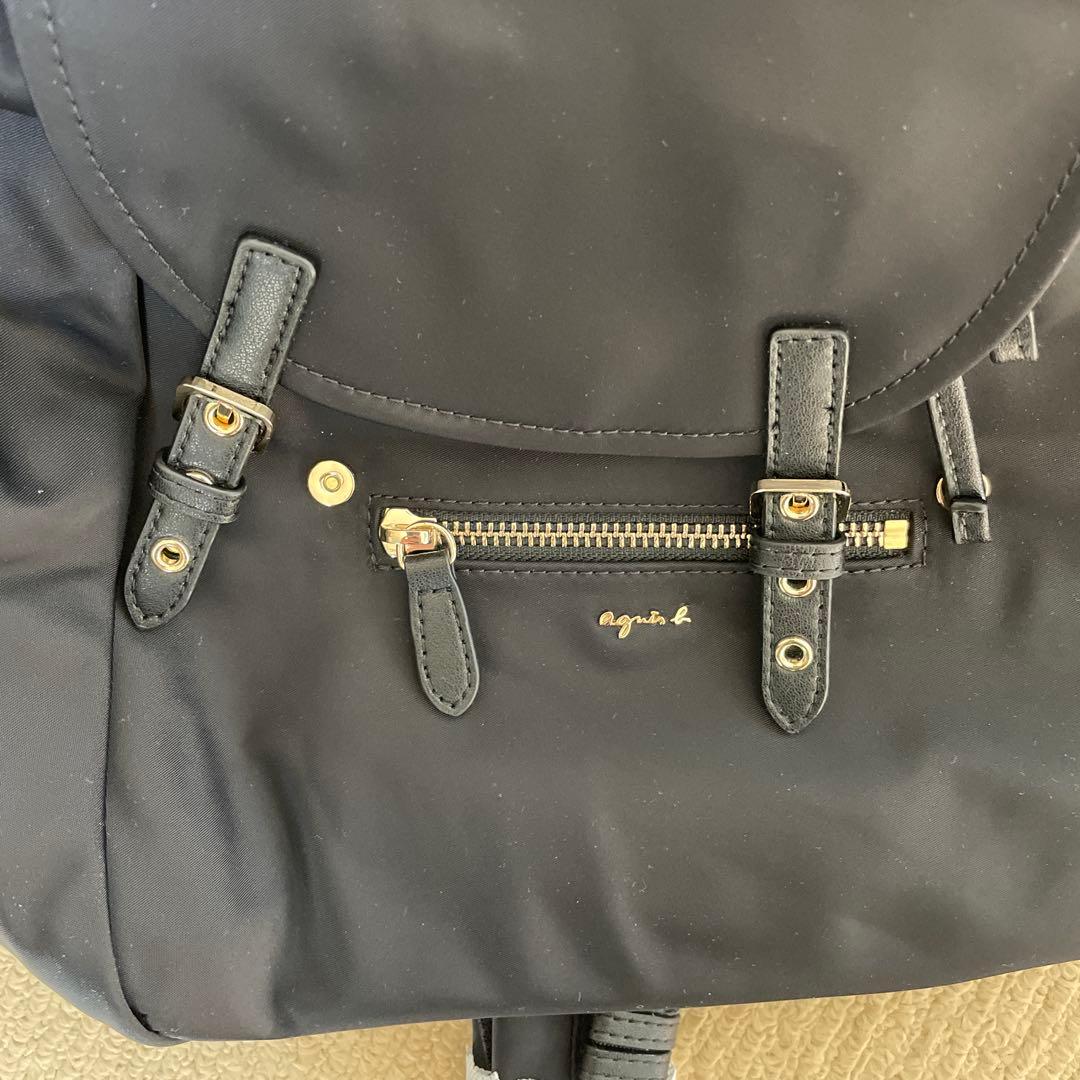 新品未使用アニエスbブラックナイロンリュック
