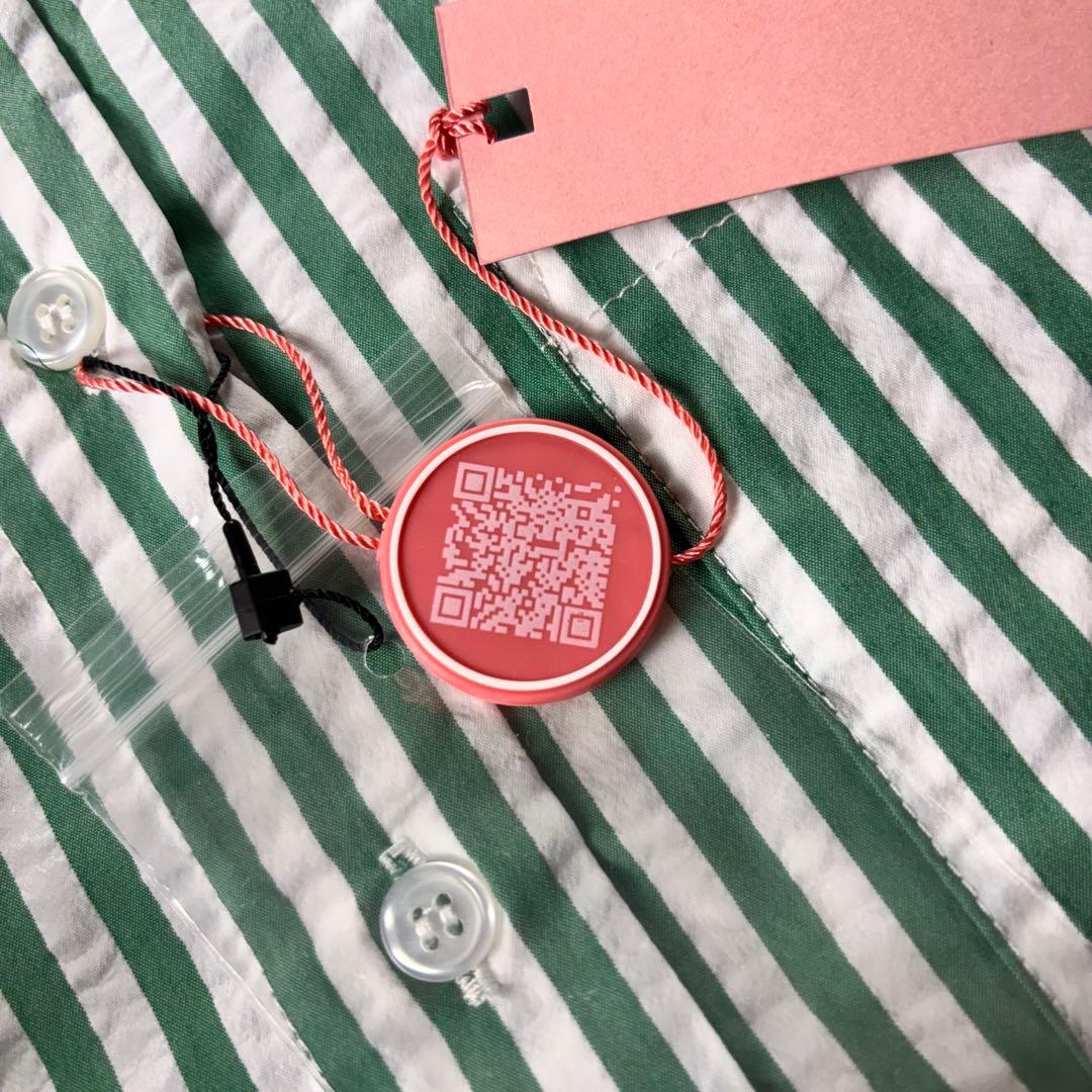 未使用 2023 エヌビービーウィークエンド シアサッカー クロップドシャツ 1