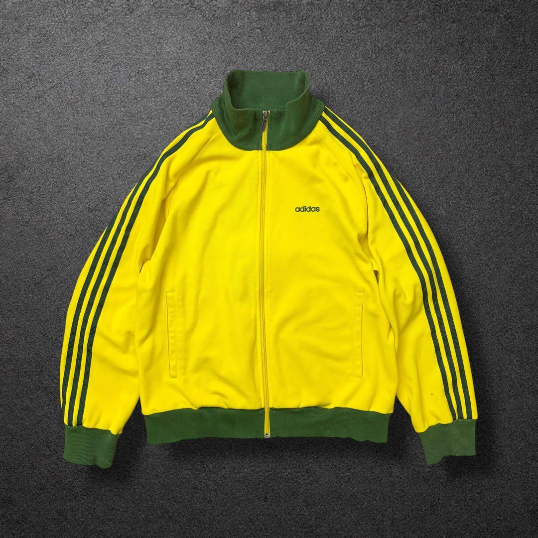 00s adidasトラックジャケットMベッケンバウアー系黄色緑ブラジル