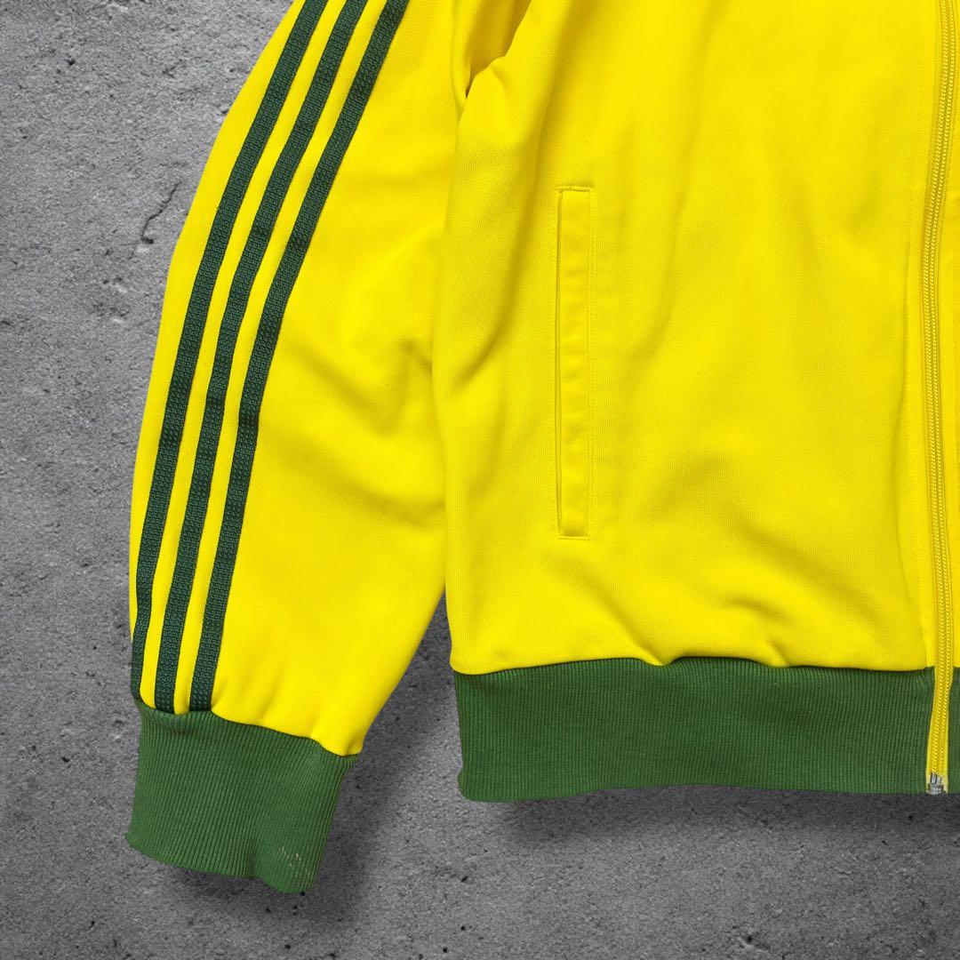 00s adidasトラックジャケットMベッケンバウアー系黄色緑ブラジル