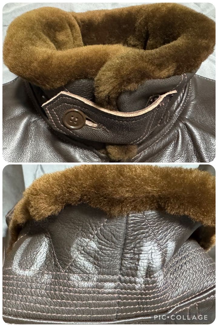 美品 BUZZ RICKSON'S 山羊革 ムートン襟 G-1フライトジャケット