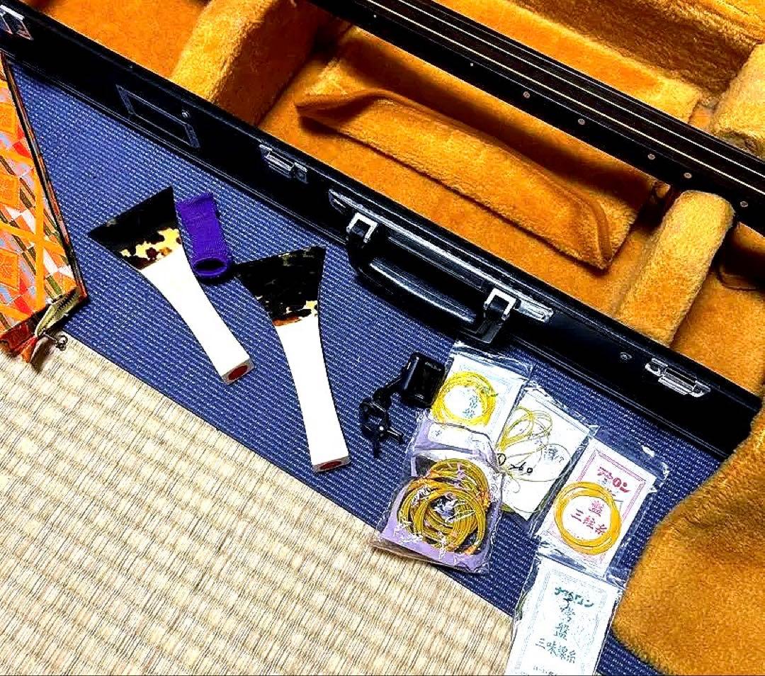 津軽三味線ケース付き バチ　付属品