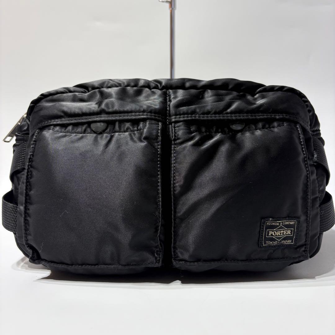 美品 PORTER ポーター タンカー ウエストバッグ ボディバッグ ブラック