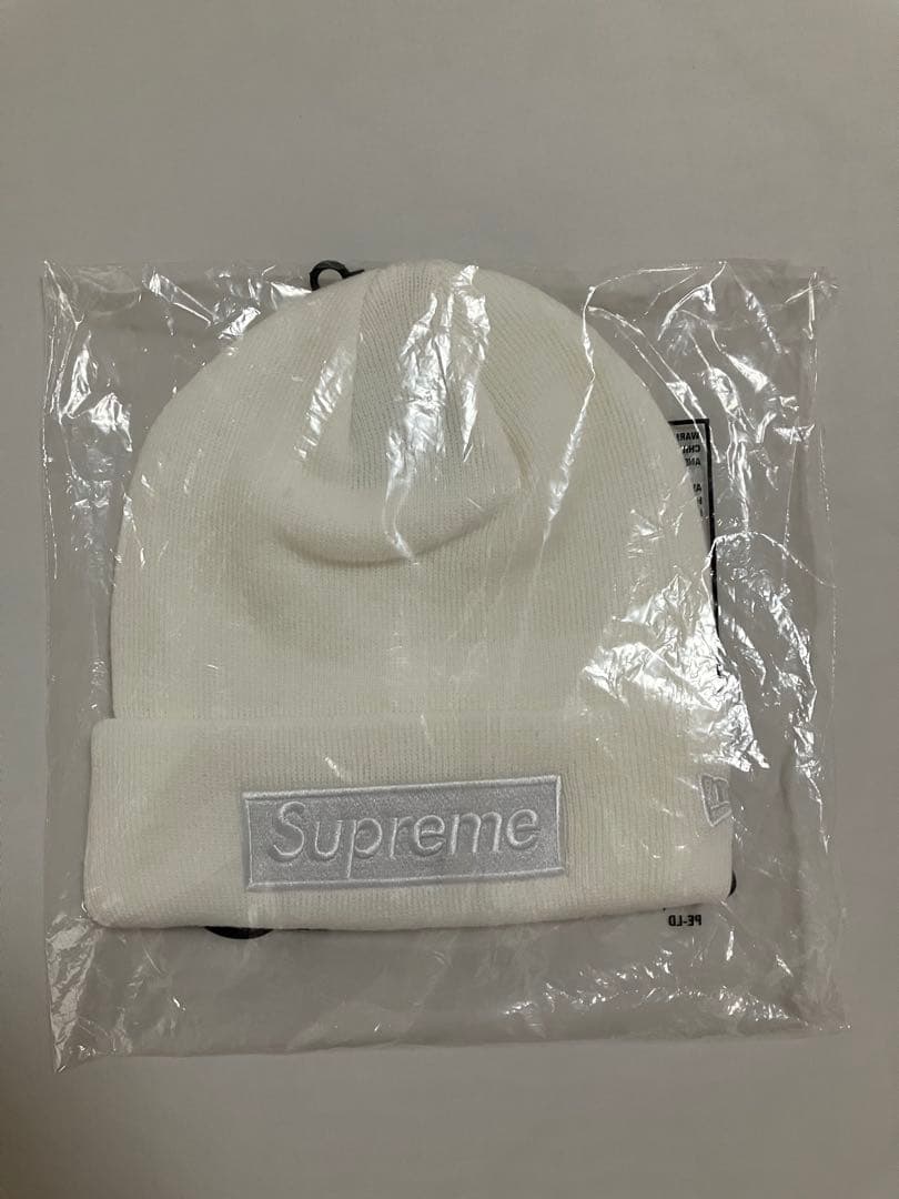 Supreme ホワイト ニット帽ビーニーbeanie