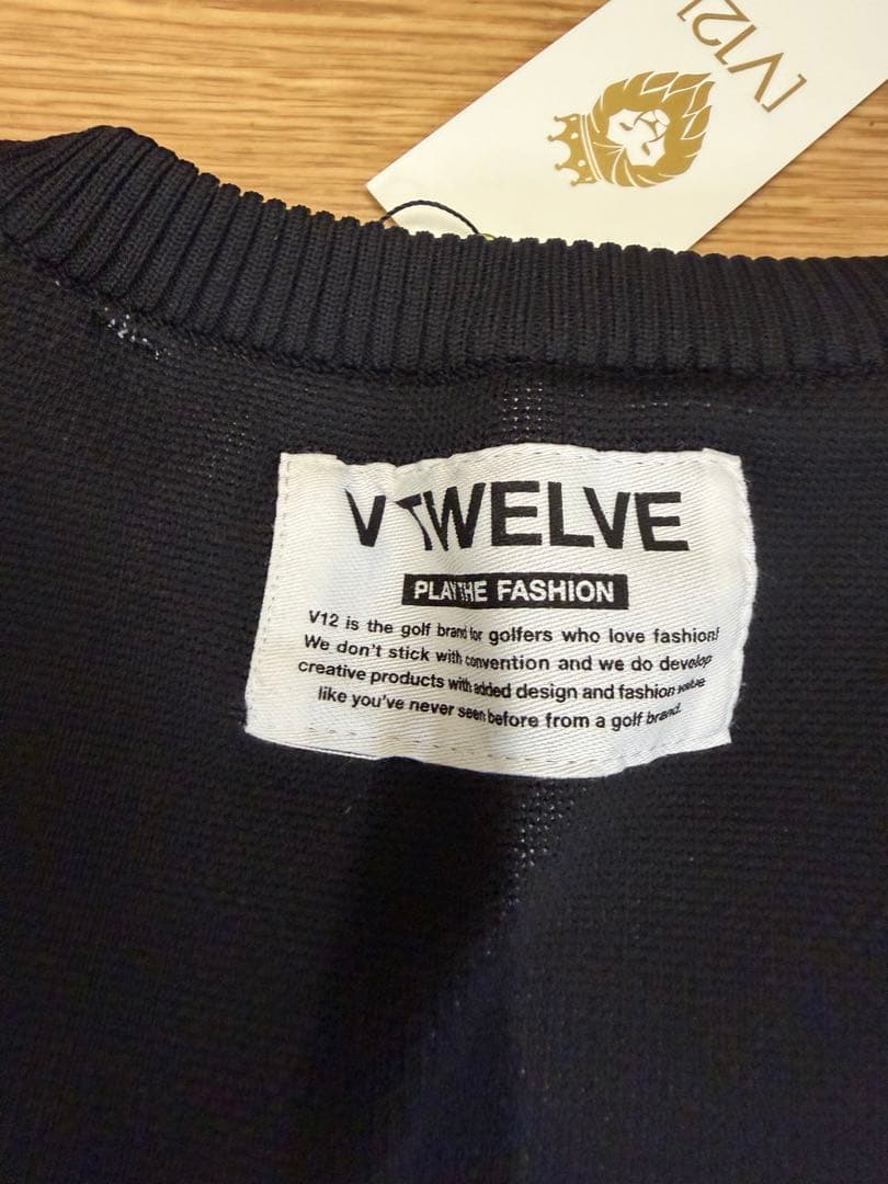 ¥28,600新品正規品【V12/XL裏地付きクルーネックニット長袖カットソー