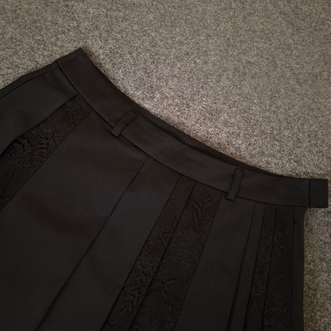 【ランバンスポール】2023年刻印ロゴ×花柄レースプリーツ ゴルフスカートS