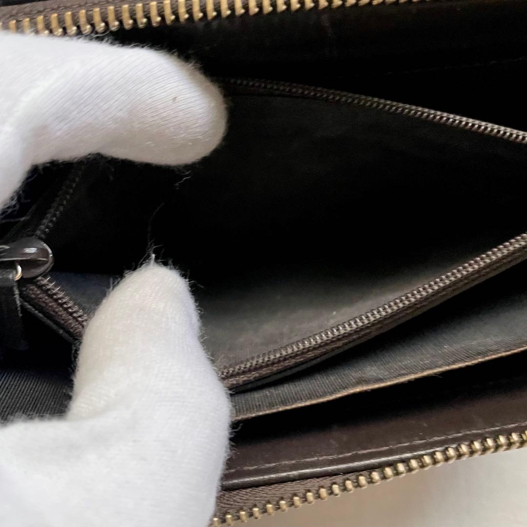 グッチ　GUCCI 財布　長財布　マイクロGG ラウンドファスナー　1124-⑤