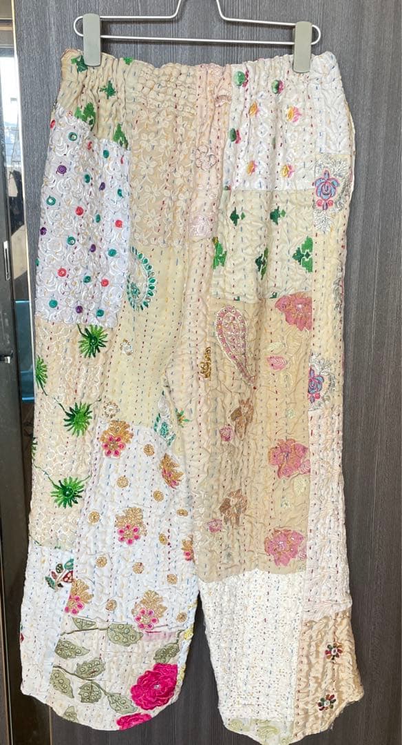 yuruly パッチワークパンツ カンバディアキルト ヴィンテージキルト