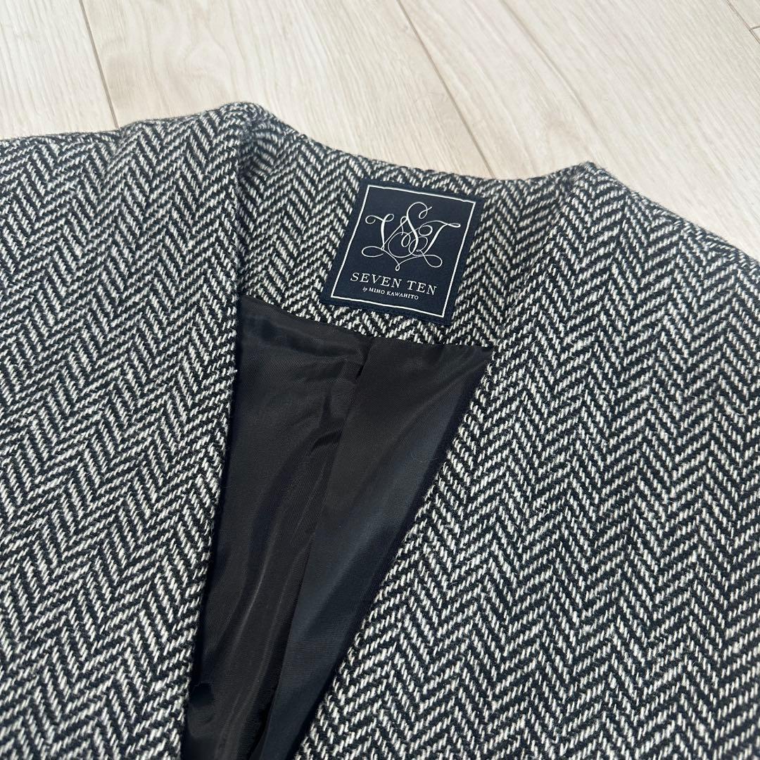 SEVENTEN セブンテン　サイドリボンジレワンピース Sサイズ