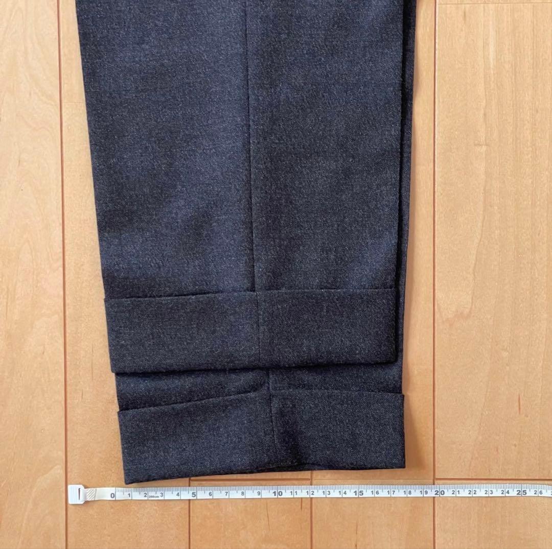 【秋冬・未使用】GERMANO ジェルマーノ 1プリーツ サキソニーウール44