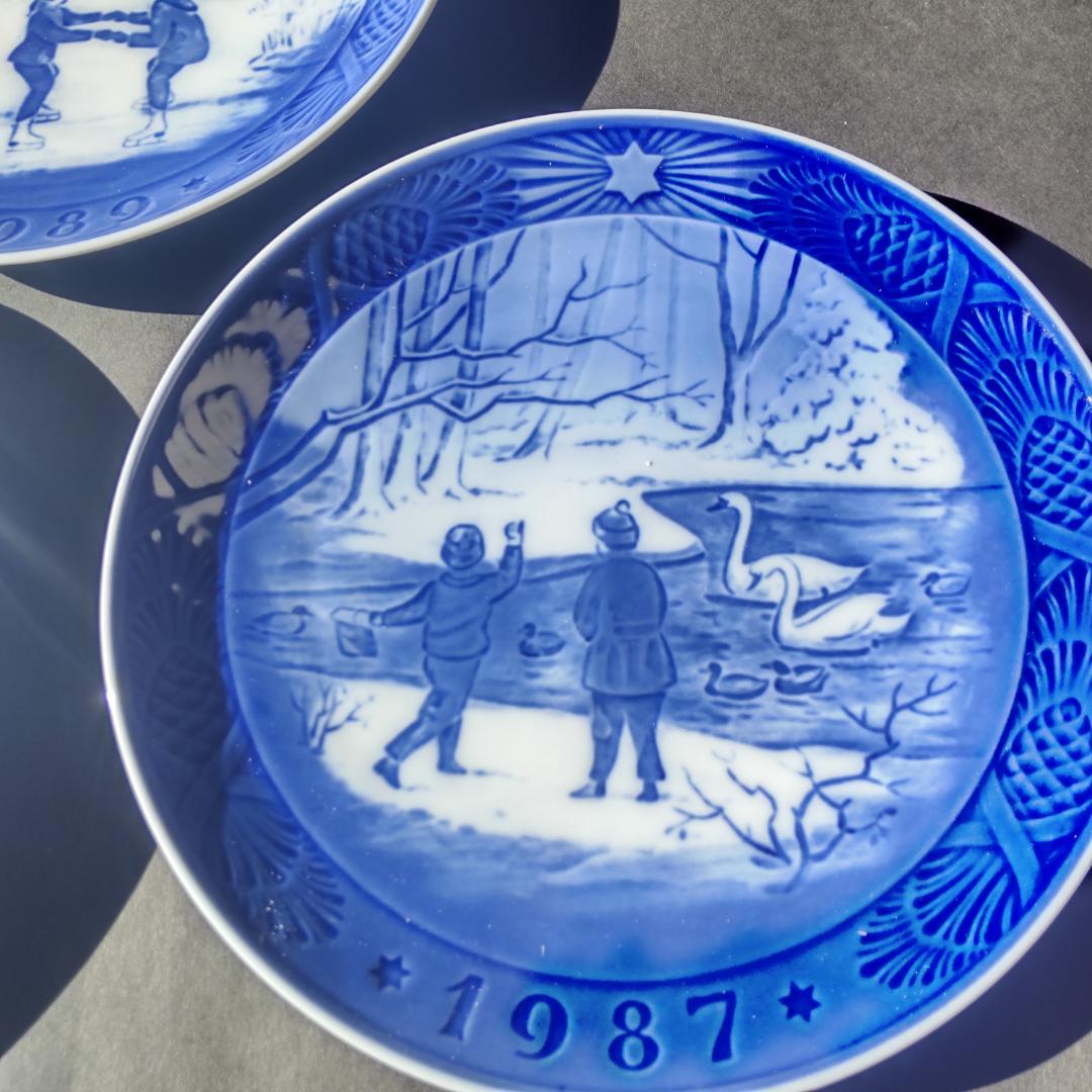 ロイヤルコペンハーゲン プレート 3枚1987/1989/1993 箱・証明書付