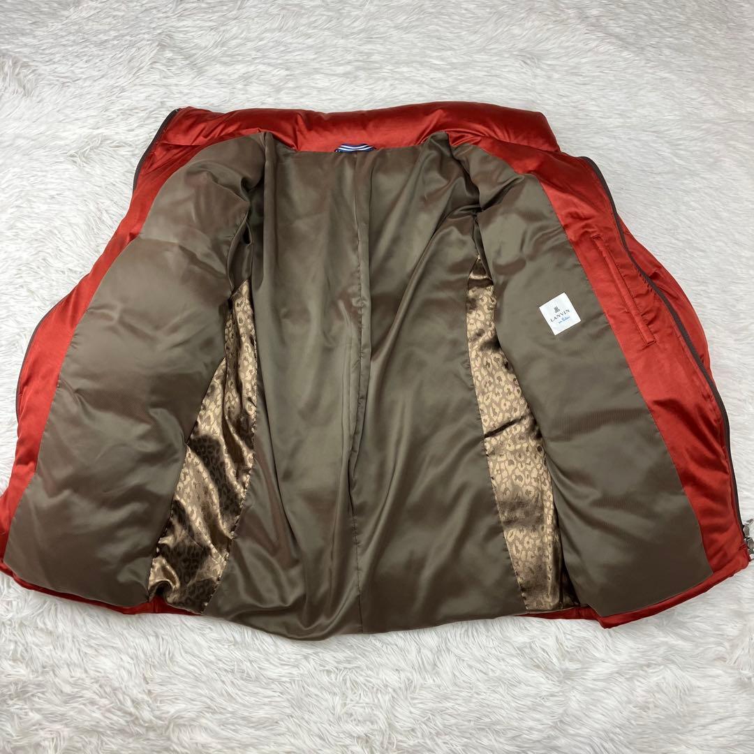 ランバンオンブルー　ダウンジャケット　ボルドー　サイズ52(L〜XLサイズ程度)