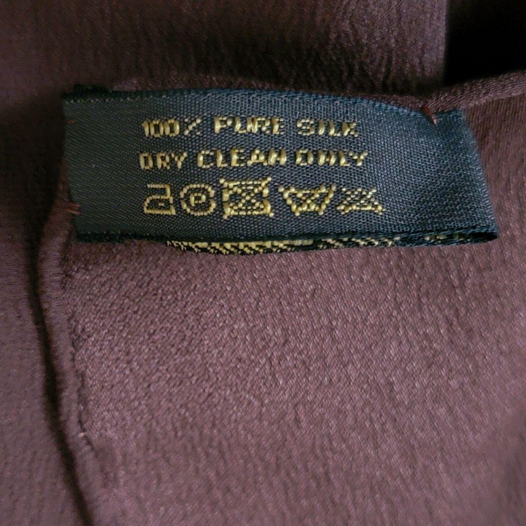 ルイヴィトン　モノグラム　シルクスカーフ ブラウン