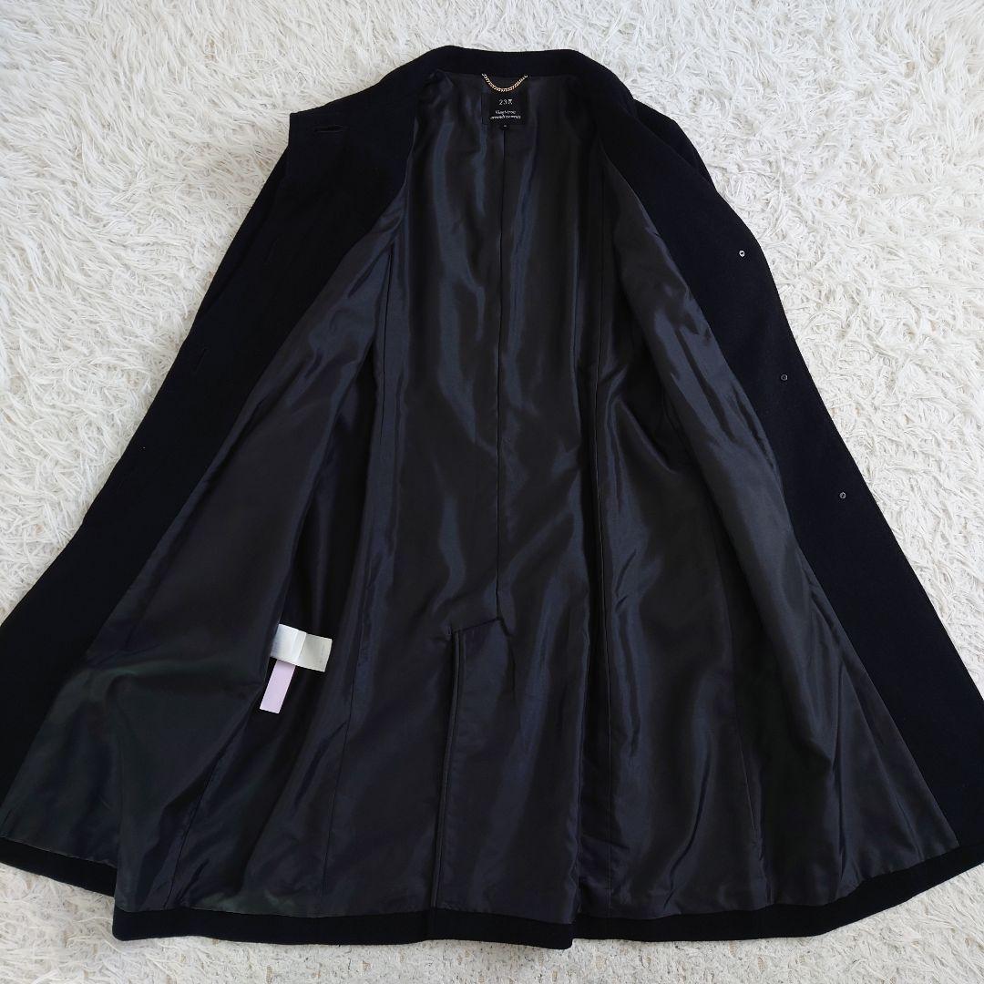 高級カシミヤ100% 23区 スタンドカラーコート Aライン 黒 38 - メルカリ