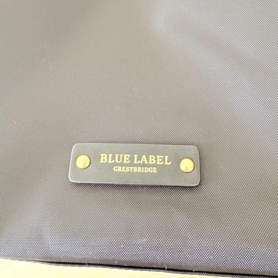 ブルーレーベル クレストブリッジ リュック チェック A4収納 黒　ブラック