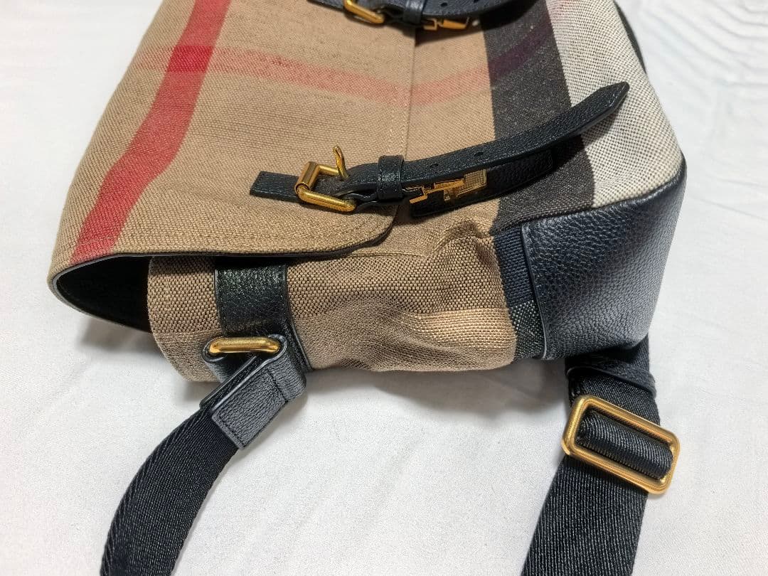 Burberry チェック柄 ショルダーバッグ キャンバス