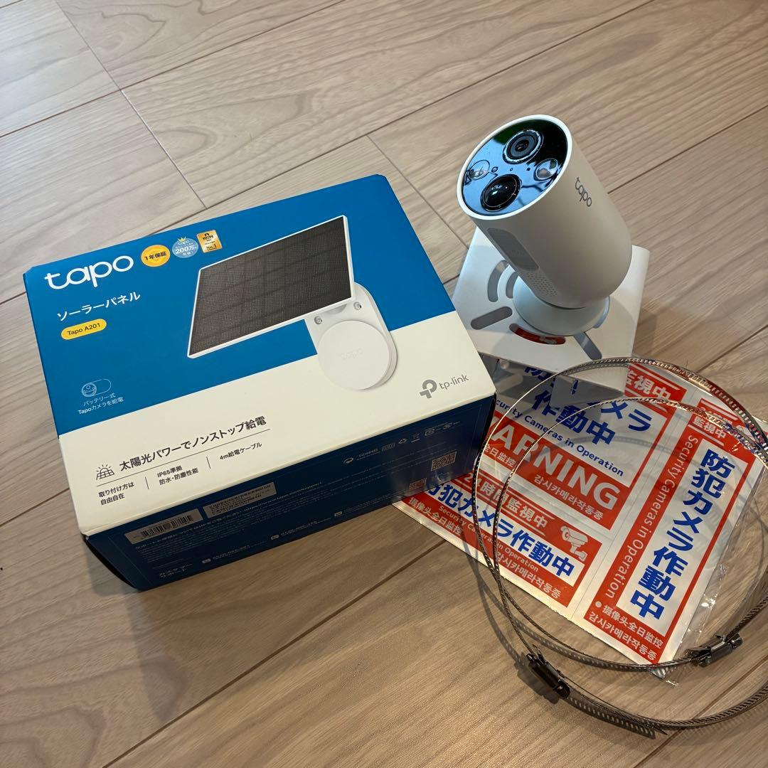 美品　 TAPO 防犯カメラ　ソーラーパネル付き　2KQHD Amazon | TP-Link Tapo 防犯カメラ 屋外 ソーラー 見守りカメラ Wi-Fi