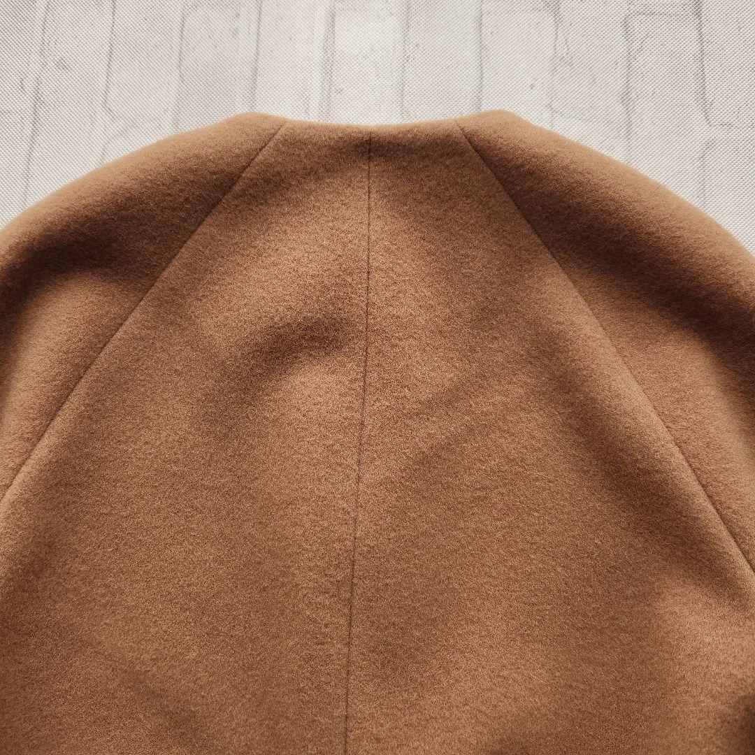 新品タグ付き　アルアバイル　ノーカラーエアリーコート　コクーン　ウールコート