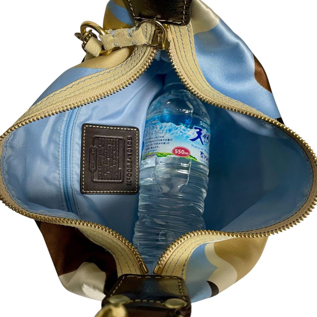 バッグ Coach Satin Canvas Hobo Shoulder 10105