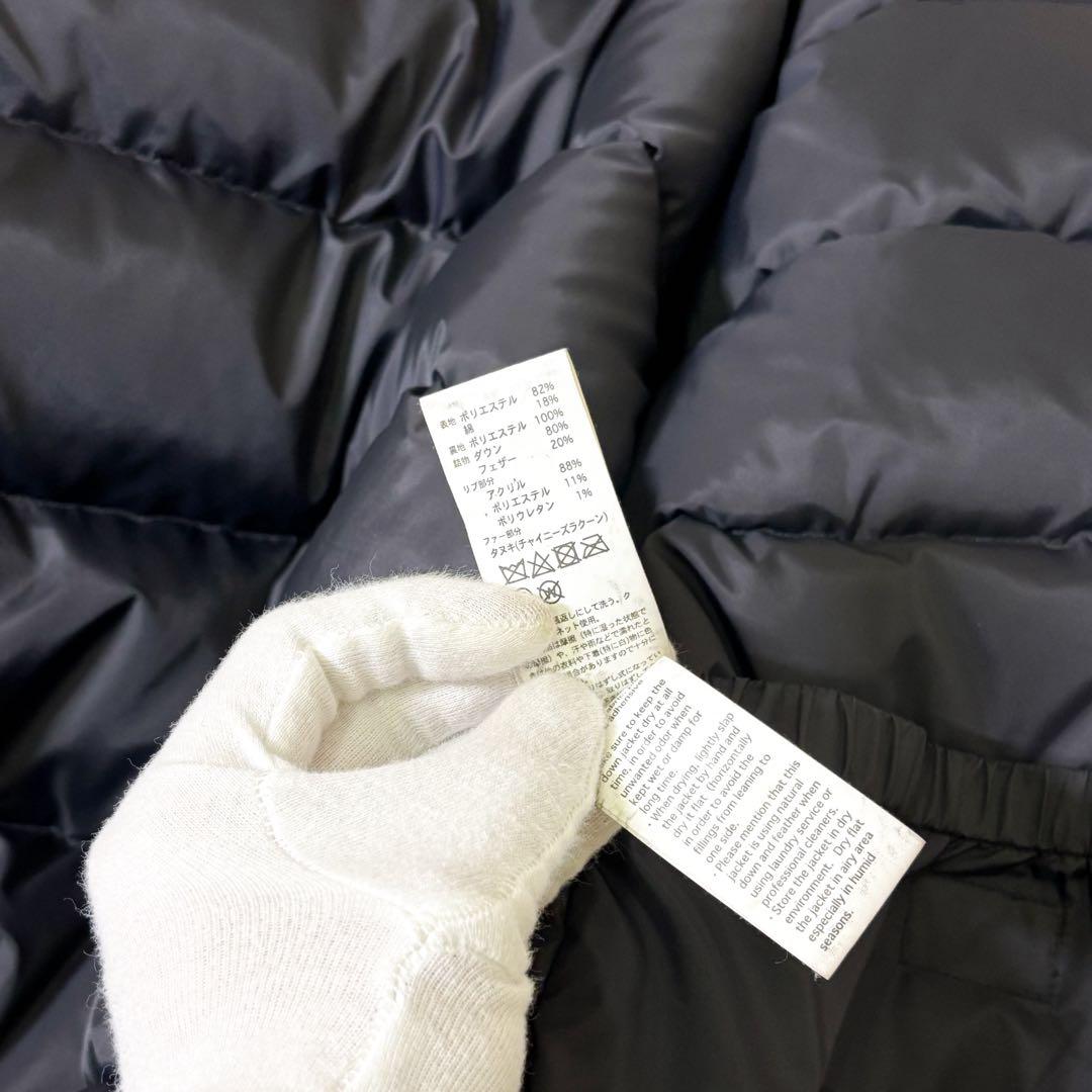 【極美品】ダントン タッサー ダウンジャケット ブラック 42 XL相当 メンズ