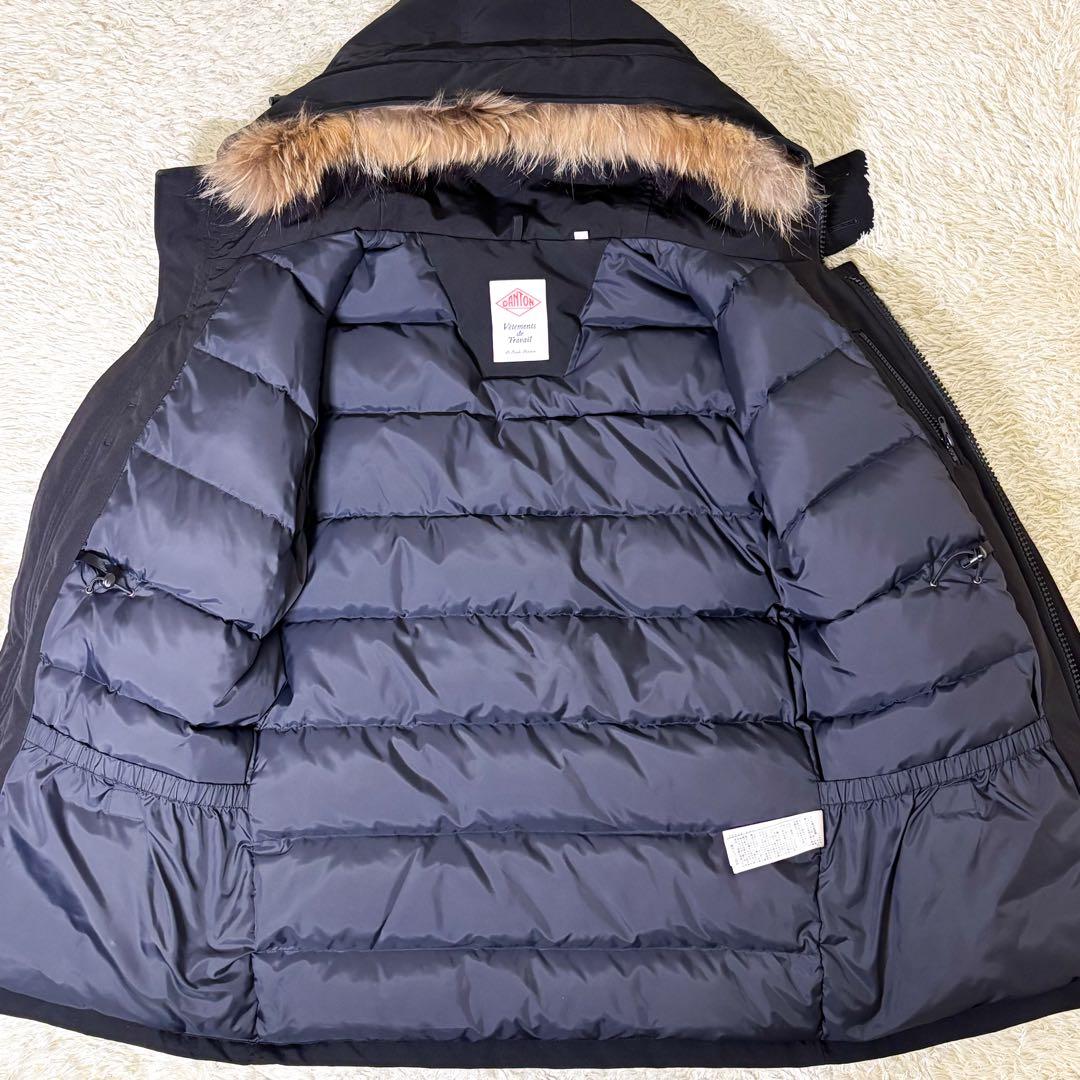 【極美品】ダントン タッサー ダウンジャケット ブラック 42 XL相当 メンズ