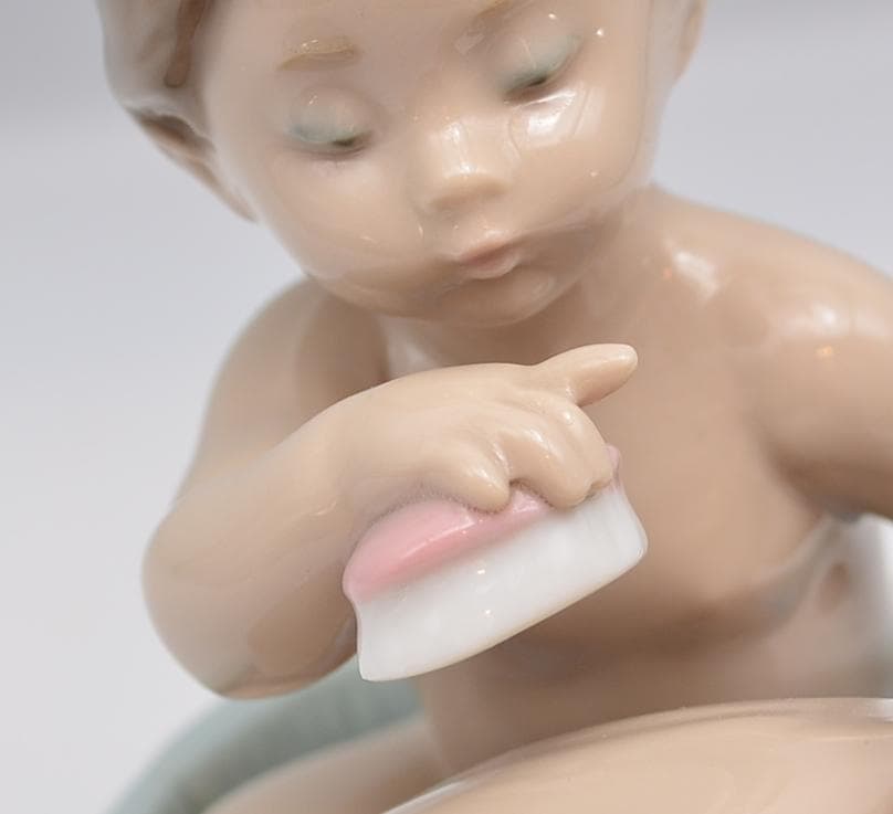 お風呂だよ ＃6411 ☆リヤドロ スペイン ポーセリン 光沢仕上げ 絶版