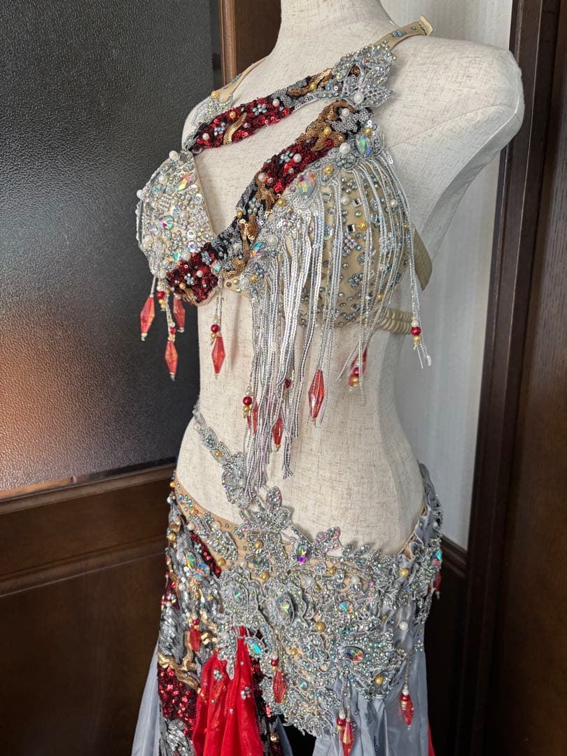 ベリーダンス衣装　hoyda ゴージャス赤系