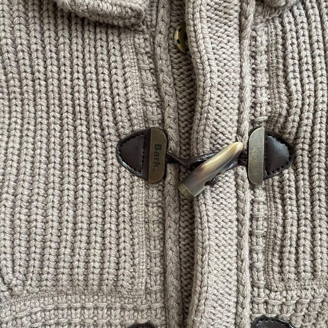 ニットダッフルコート フード付 ストームストラップ付 グレー bark